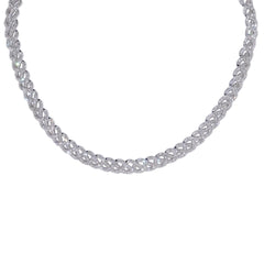 SPECIAL!7mm 8.36ct G SI 14K White Gold Diamond Round Cuban Style Choker Necklace 16" Long