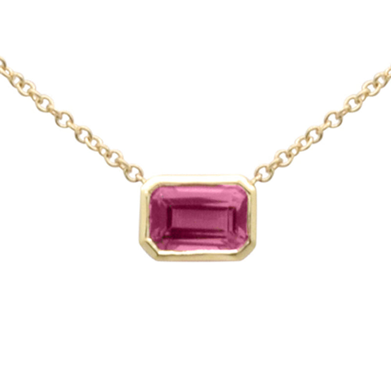 SPECIAL! 1.42ct G SI 14K Yellow Gold Ruby Gemstone Pendant Necklace 16+2" Ext Long Chain