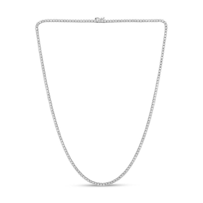 SPECIAL! 3.09ct G SI 14K White Gold Diamond Tennis Necklace 16"