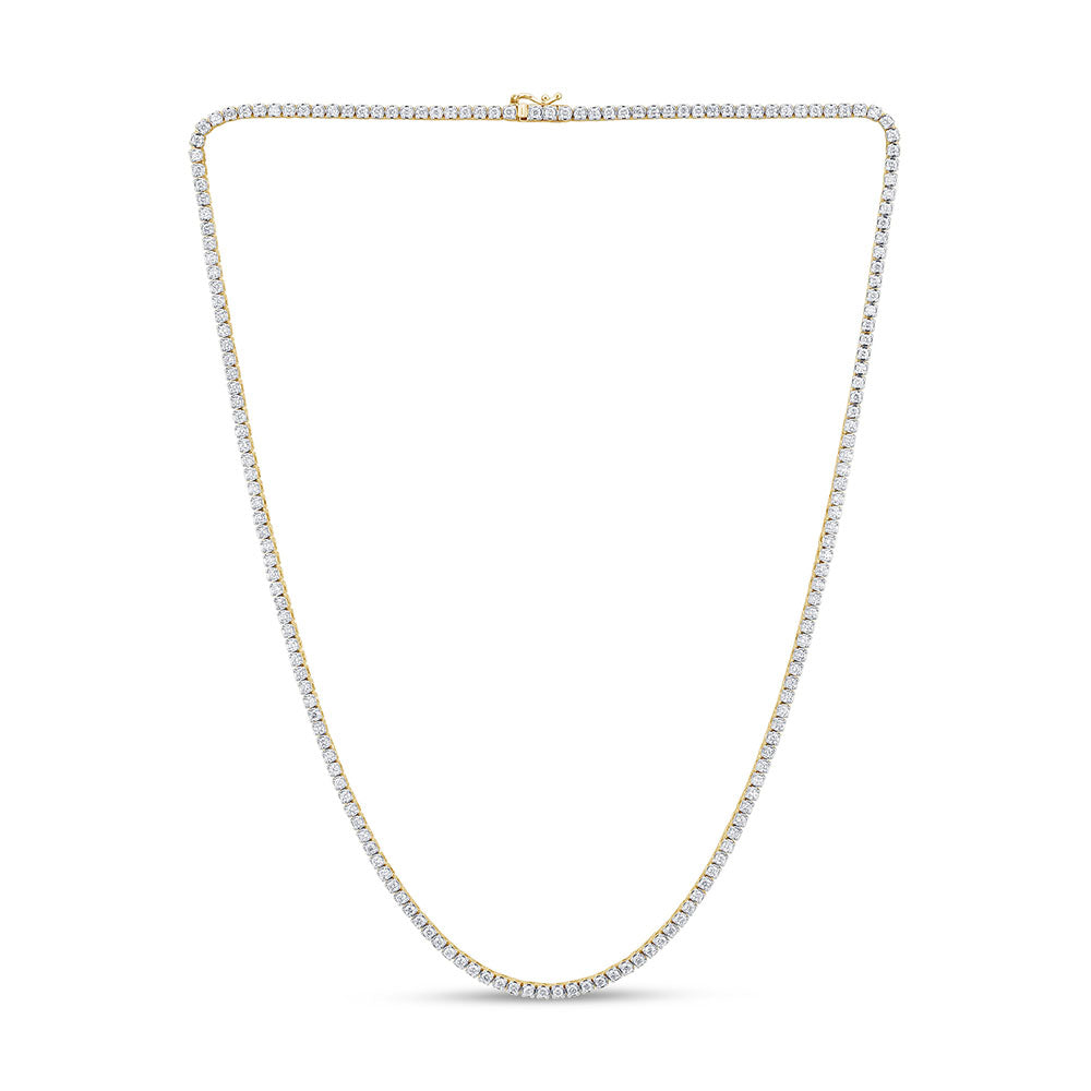 SPECIAL! 2.97ct G SI 14K Yellow Gold Diamond Tennis Necklace 16"