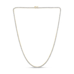 SPECIAL! 2.97ct G SI 14K Yellow Gold Diamond Tennis Necklace 16"
