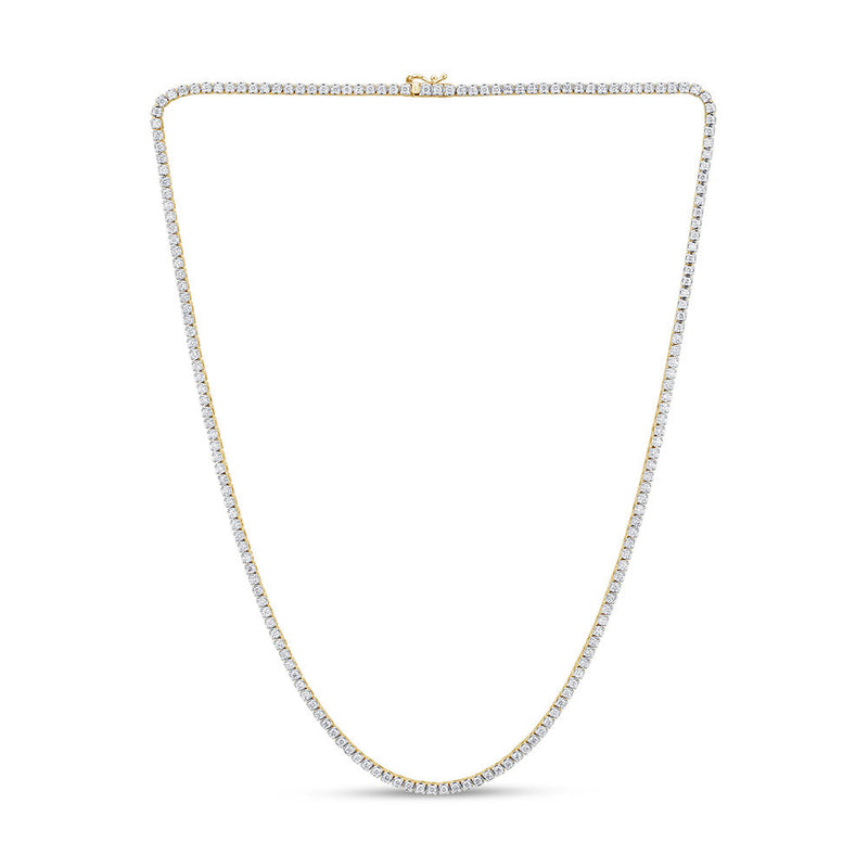 SPECIAL! 2.97ct G SI 14K Yellow Gold Diamond Tennis Necklace 16"