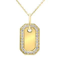 SPECIAL!.49ct G SI 14K Yellow GoldDiamond Medallion Pendant Necklace 18" Long