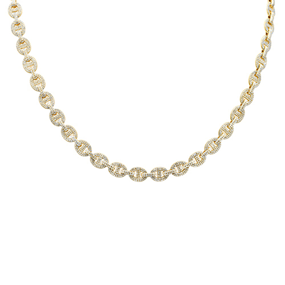 SPECIAL!5.29ct G SI 14K Yellow Gold Diamond Mariner Link Necklace 20" Chain