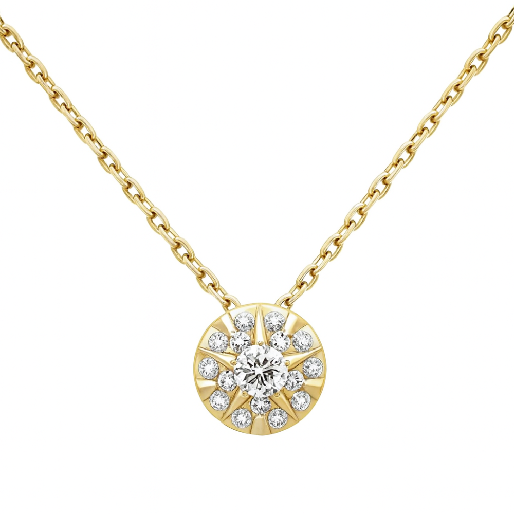 SPECIAL! .20ct G SI 14K Yellow Gold Diamond Round Shape Pendant Necklace 18" Long