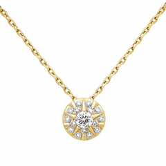 SPECIAL! .20ct G SI 14K Yellow Gold Diamond Round Shape Pendant Necklace 18" Long