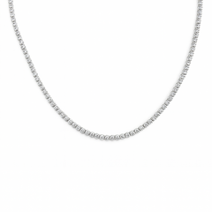 SPECIAL! 3.13ct G SI 14kt White Gold Diamond Tennis Necklace 16" Long