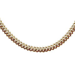 SPECIAL! 11.67ct G SI 14kt Yellow Gold Diamond & Ruby Square Cuban Gemstone Necklace 22" Long
