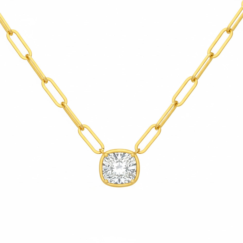 SPECIAL! 1.60ct GIA Certified Cushion Cut Diamond Solitaire Necklace