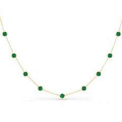 SPECIAL! 2.29ct G SI 14kt Yellow Gold Emerald Gemstone Pendant Necklace 16"+2" Long
