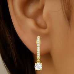 SPECIAL!.33ctct G SI 14K Yellow Gold Diamond Hoop Huggie Earrings