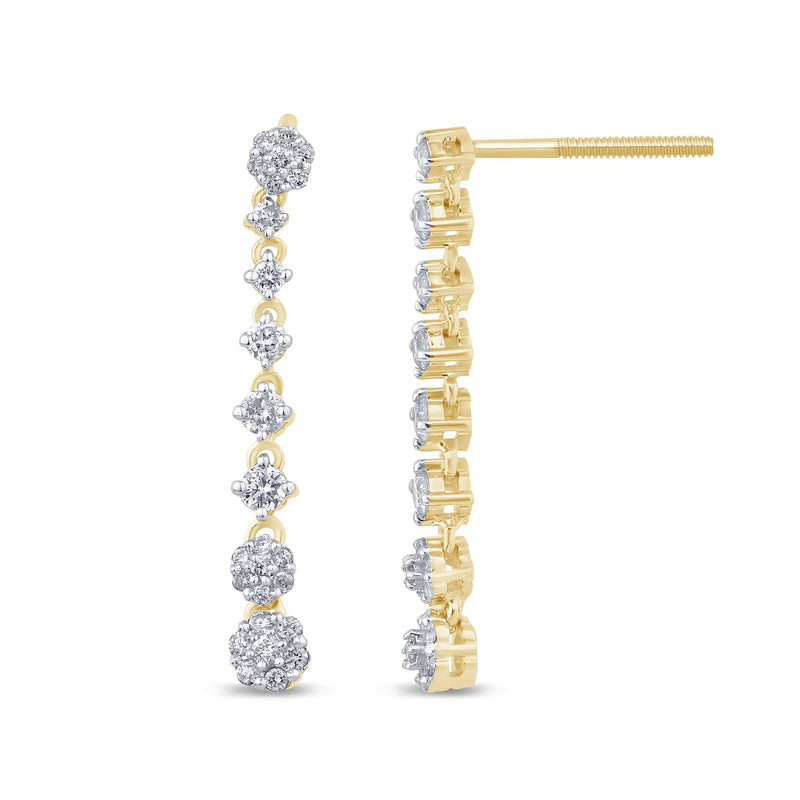 SPECIAL! .45ct G SI 14K Yellow Gold Diamond Drop Dangle Earrings