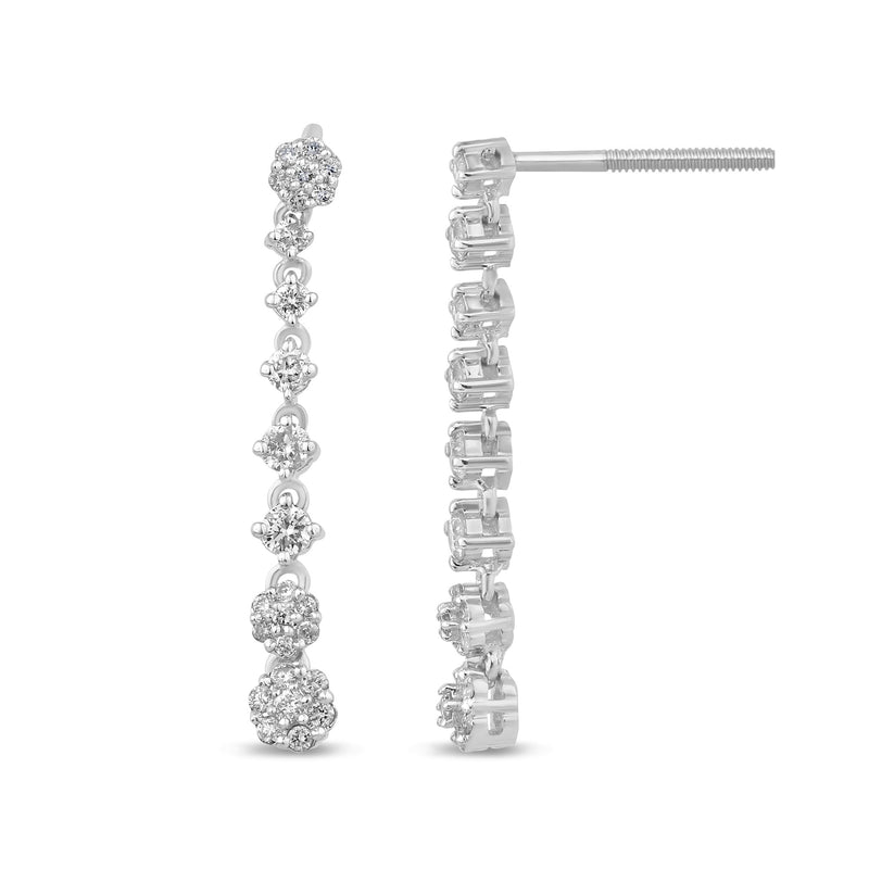 SPECIAL! .45ct G SI 14K White Gold Diamond Drop Dangle Earrings