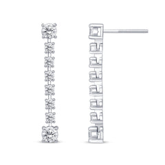 SPECIAL! 1.04ct G SI 14K White Gold Diamond Drop Earrings Screw Back