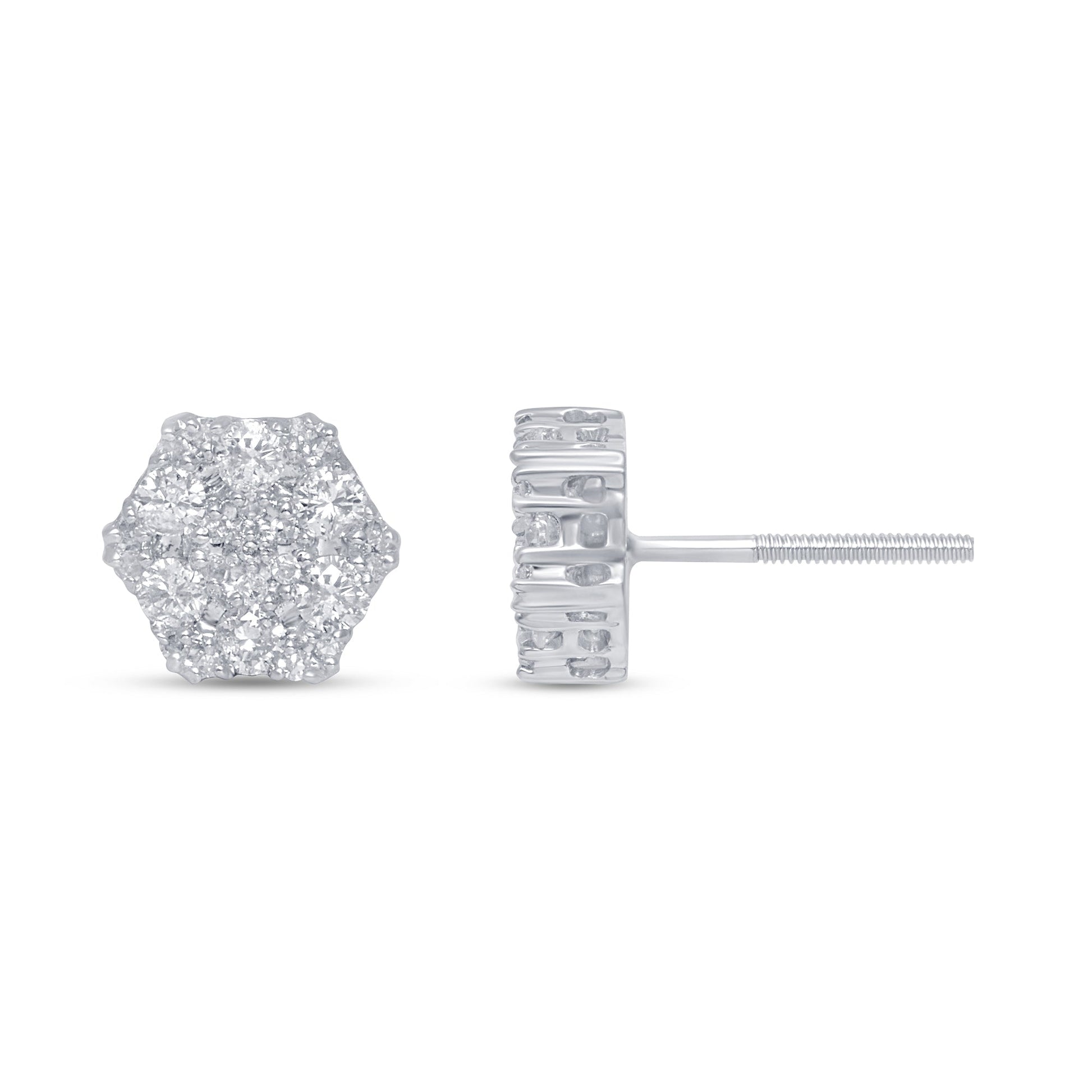 SPECIAL! .49ct G SI 14K White Gold Diamond Snowflake Earrings