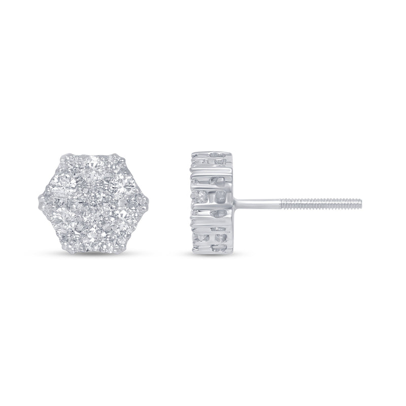 SPECIAL! .49ct G SI 14K White Gold Diamond Snowflake Earrings