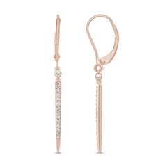 DIAMOND CLOSEOUT! .17ct 14k Rose Gold Diamond Drop Earrings