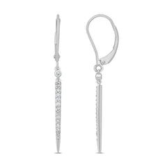 DIAMOND CLOSEOUT! .17ct 14k White Gold Diamond Drop Earrings