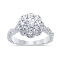 DIAMOND  CLOSEOUT!  1.02ct G SI 14K White Gold Diamond Filigree Engagement Ring Size 6.5