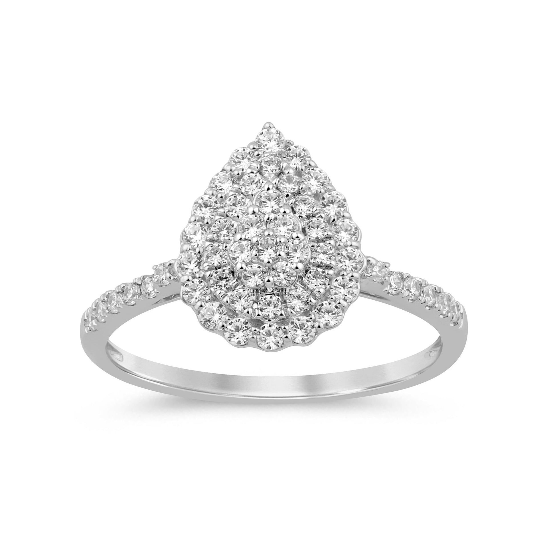 SPECIAL!.54ct G SI 14K White Gold Diamond Pear Shape Engagement Ring Size 6.5