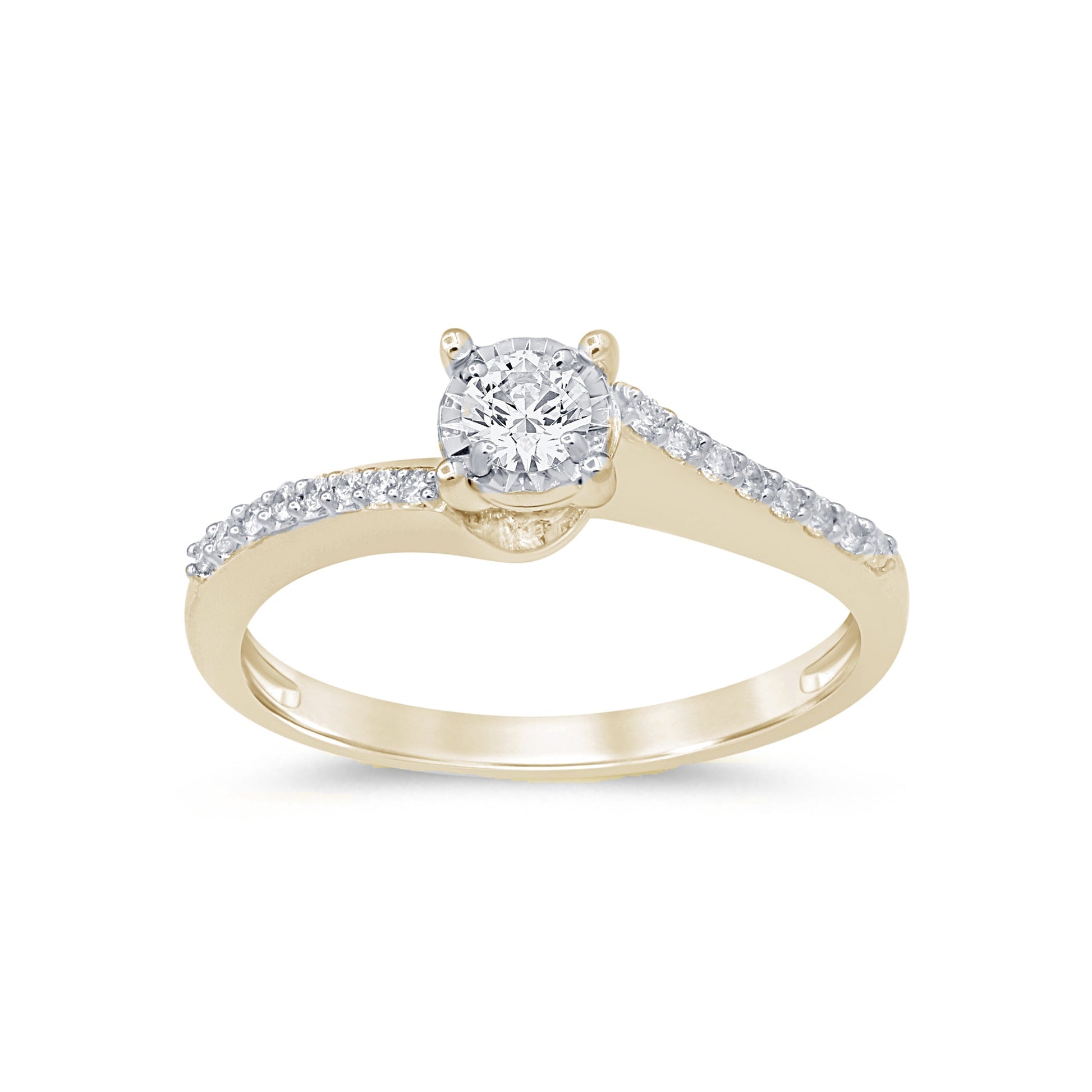 DIAMOND CLOSEOUT!  .26ct 14KT Yellow Gold Diamond Engagement Ring Size 6.5