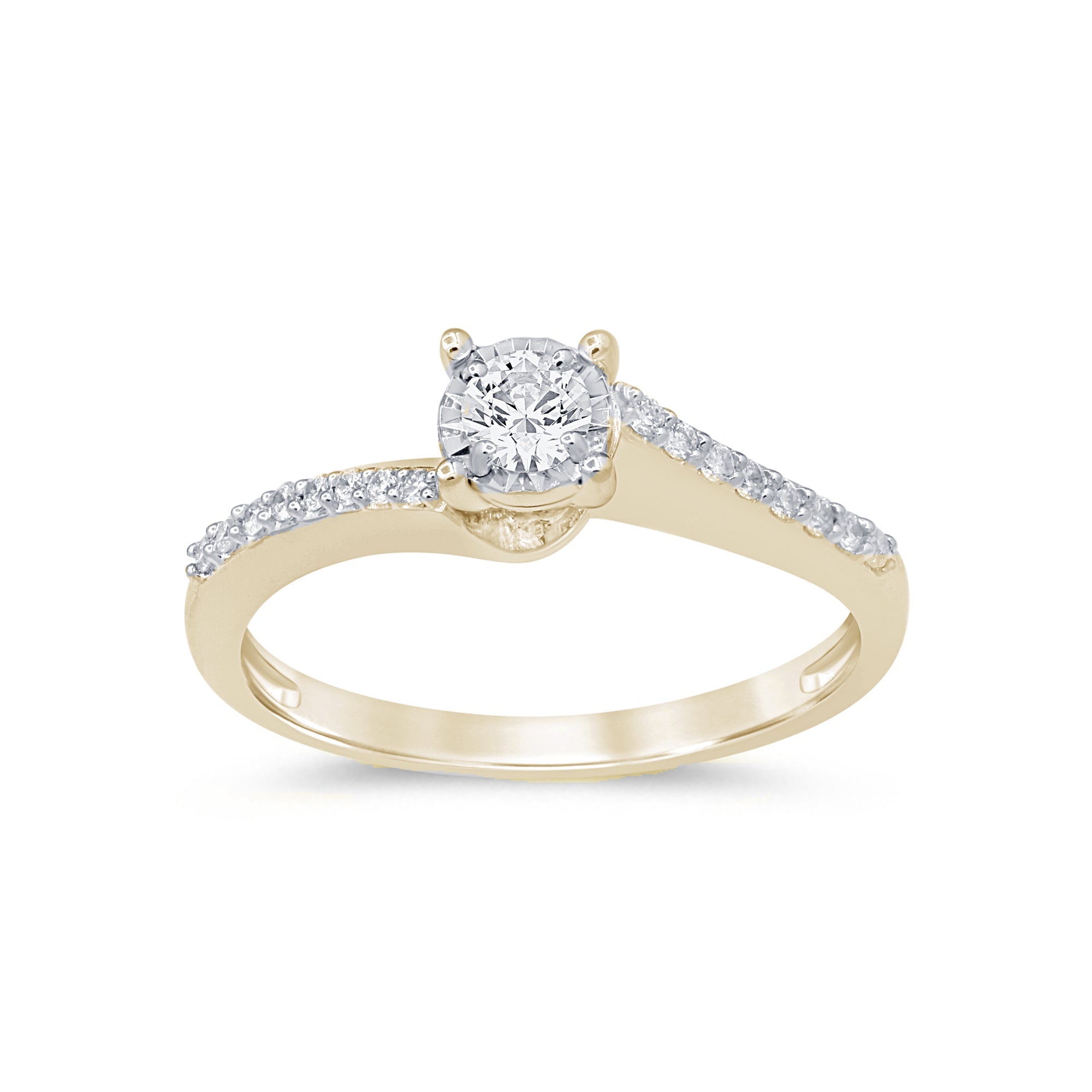 DIAMOND CLOSEOUT!  .26ct 14KT Yellow Gold Diamond Engagement Ring Size 6.5