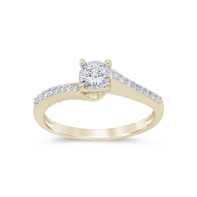 DIAMOND CLOSEOUT!  .26ct 14KT Yellow Gold Diamond Engagement Ring Size 6.5