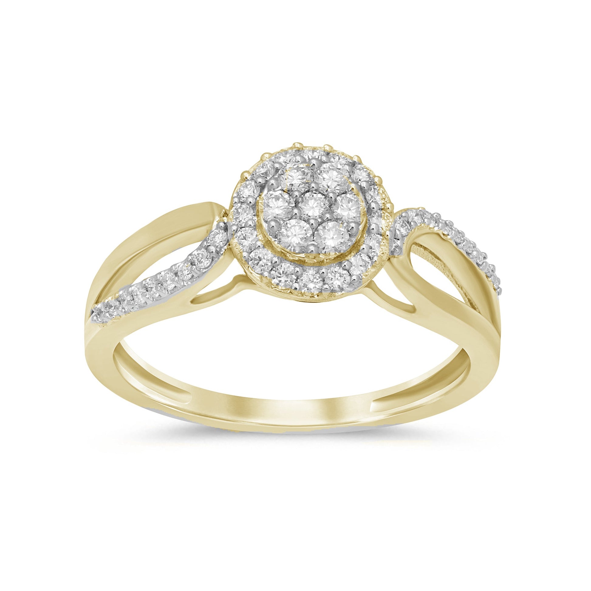 DIAMOND CLOSEOUT! .32ct 14KT Yellow Gold Round Diamond Ring Size 6.5