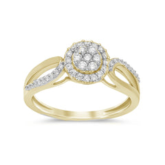 DIAMOND CLOSEOUT! .32ct 14KT Yellow Gold Round Diamond Ring Size 6.5