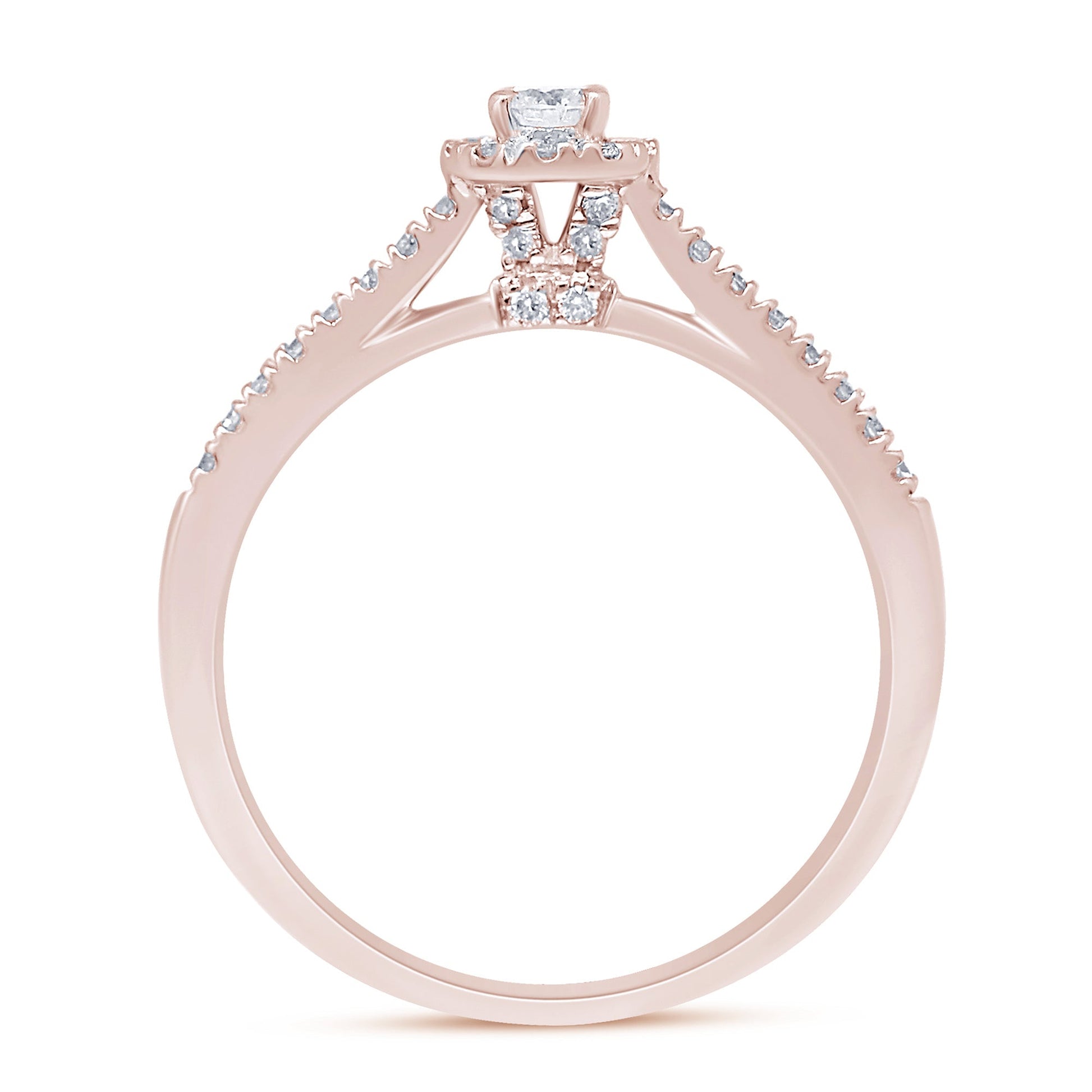 SPECIAL! .34ct G SI 14K Rose Gold Diamond Engagement Ring Size 6.5