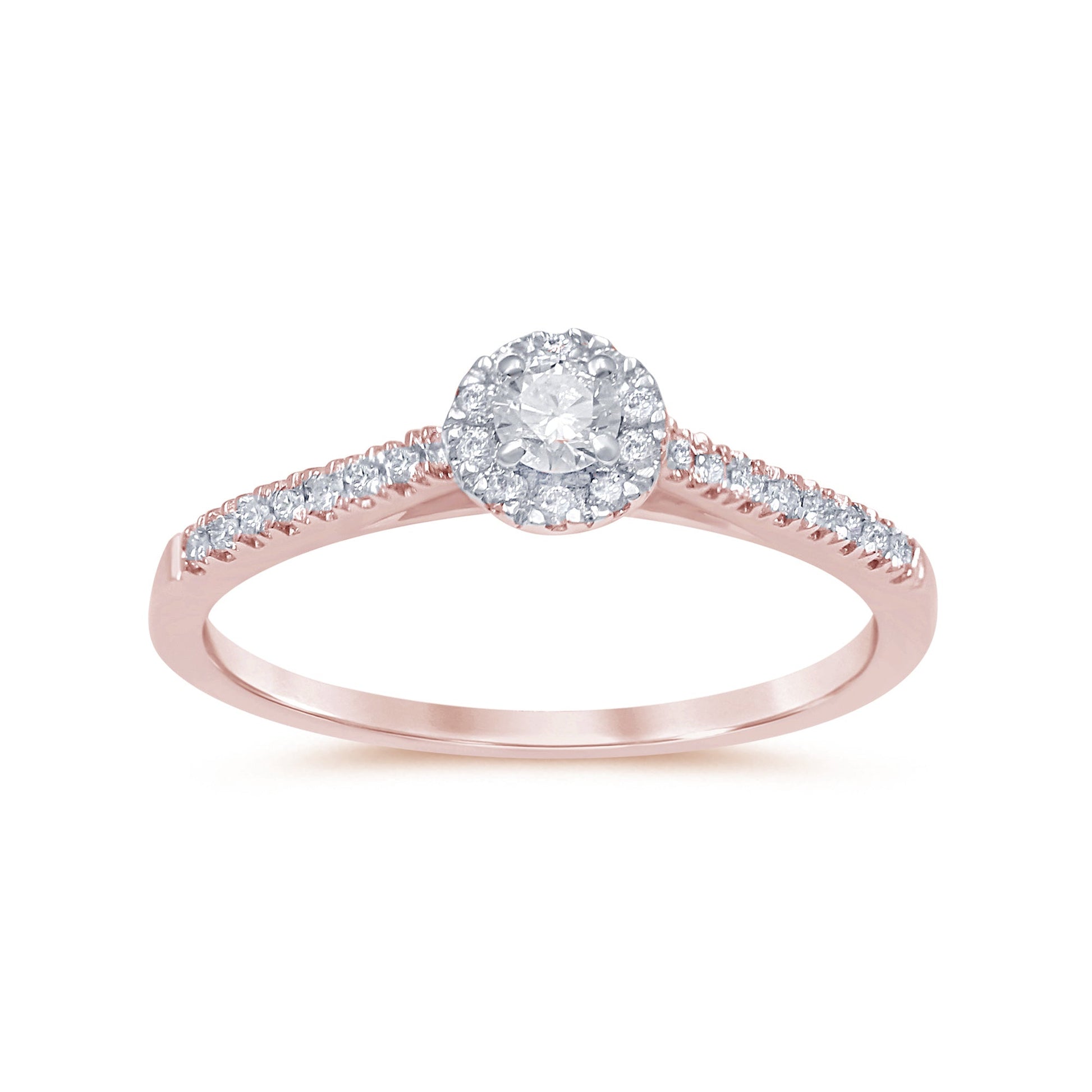 SPECIAL! .34ct G SI 14K Rose Gold Diamond Engagement Ring Size 6.5