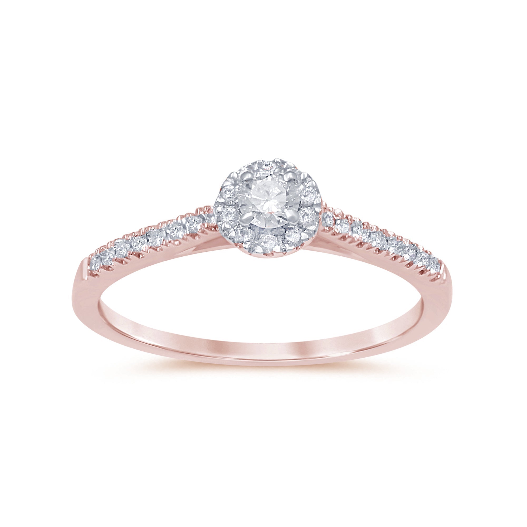 SPECIAL! .34ct G SI 14K Rose Gold Diamond Engagement Ring Size 6.5