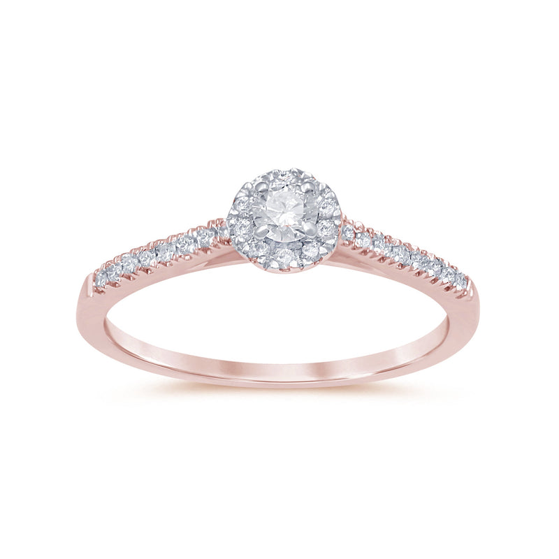 SPECIAL! .34ct G SI 14K Rose Gold Diamond Engagement Ring Size 6.5