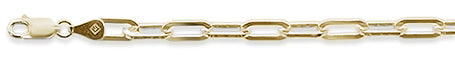 CLOSEOUT 20% OFF!  110 5.1MM Square Forzatina Yellow gold Plated .925  Solid Sterling Silver Sizes 8"-28" Inches NEW
