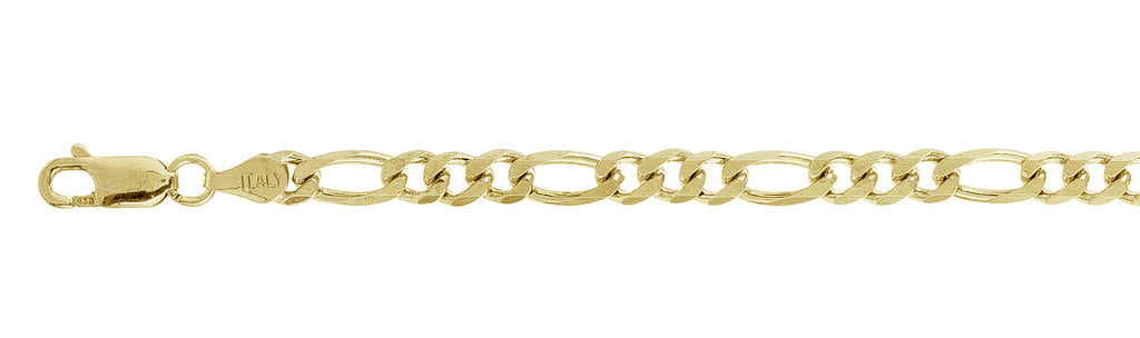 120-5MM Yellow Gold Plated Figaro Chain .925  Solid Sterling Silver Available in 7"-30" inches NEW