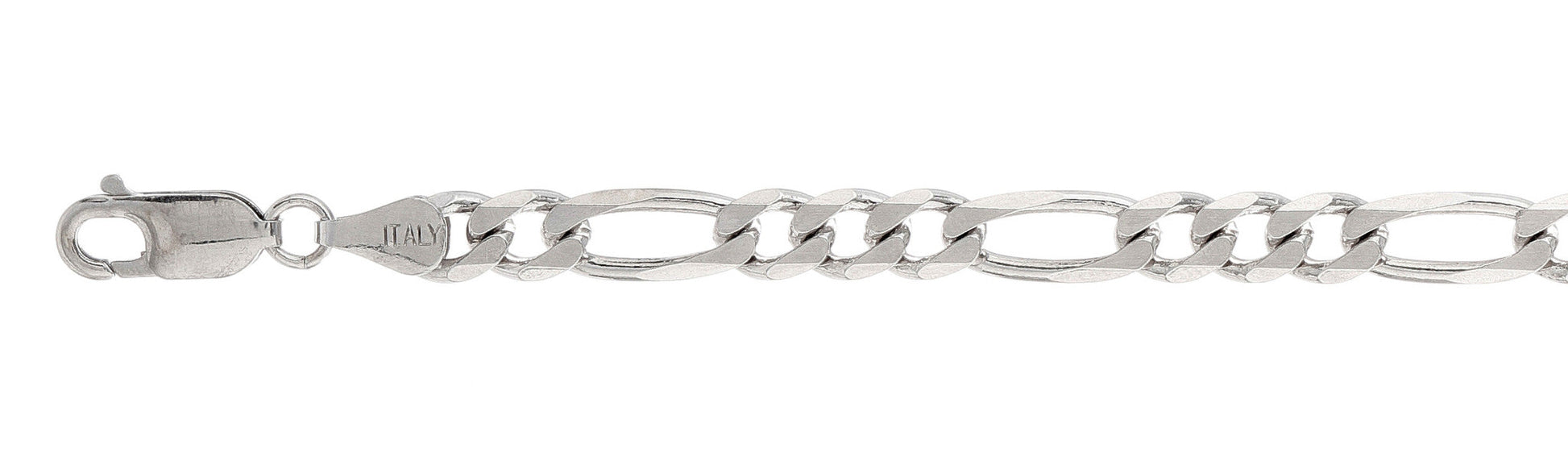 150-6.2MM Figaro Chain .925  Solid Sterling Silver Sizes 7-36" NEW