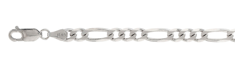 150-6.2MM Figaro Chain .925  Solid Sterling Silver Sizes 7-36" NEW