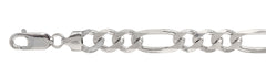 220-9MM Figaro Chain .925  Solid Sterling Silver Sizes 8-36" NEW