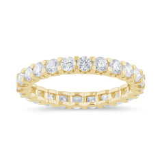 SPECIAL!1.60ct G SI 14K Yellow Gold Round Diamond Eternity Band Ring Size 7