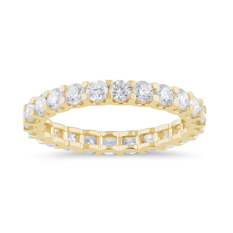 SPECIAL!1.60ct G SI 14K Yellow Gold Round Diamond Eternity Band Ring Size 7
