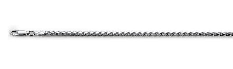 080-2.4MM Rhodium Plated Oval Franco .925 Sterling Silver Chain 8-26" NEW