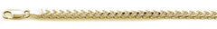 CLOSEOUT 20% OFF!  120-4MM Yellow Gold Plated Oval Franco .925 Sterling Silver Chain 20-28" NEW