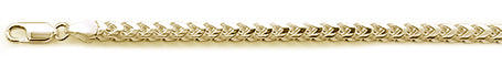 CLOSEOUT 20% OFF!  120-4MM Yellow Gold Plated Oval Franco .925 Sterling Silver Chain 20-28" NEW