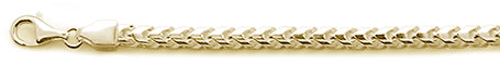 CLOSEOUT 20% OFF!  150-4.5MM Yellow Gold Plated Oval Franco .925 Sterling Silver Chain 20-28" NEW