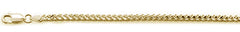 CLOSEOUT 20% OFF!  080-2.4MM Yellow Gold Plated Oval Franco .925 Sterling Silver Chain 20-28" NEW