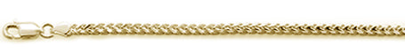 CLOSEOUT 20% OFF!  080-2.4MM Yellow Gold Plated Oval Franco .925 Sterling Silver Chain 20-28" NEW
