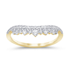 SPECIAL! .41ct G SI 14K Yellow Gold Diamond Crown Ring Band Size 6.5