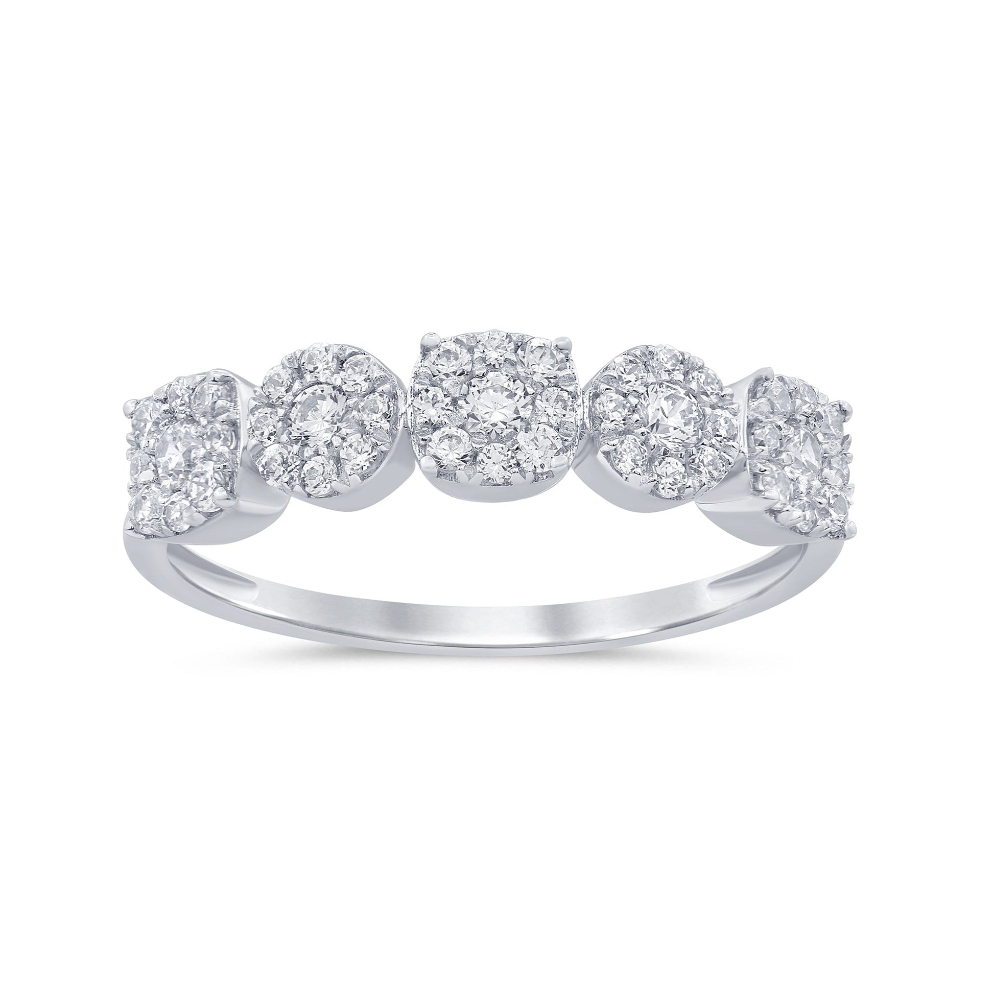 SPECIAL!.46ct G SI 14K White Gold Diamond Band Ring Size 6.5