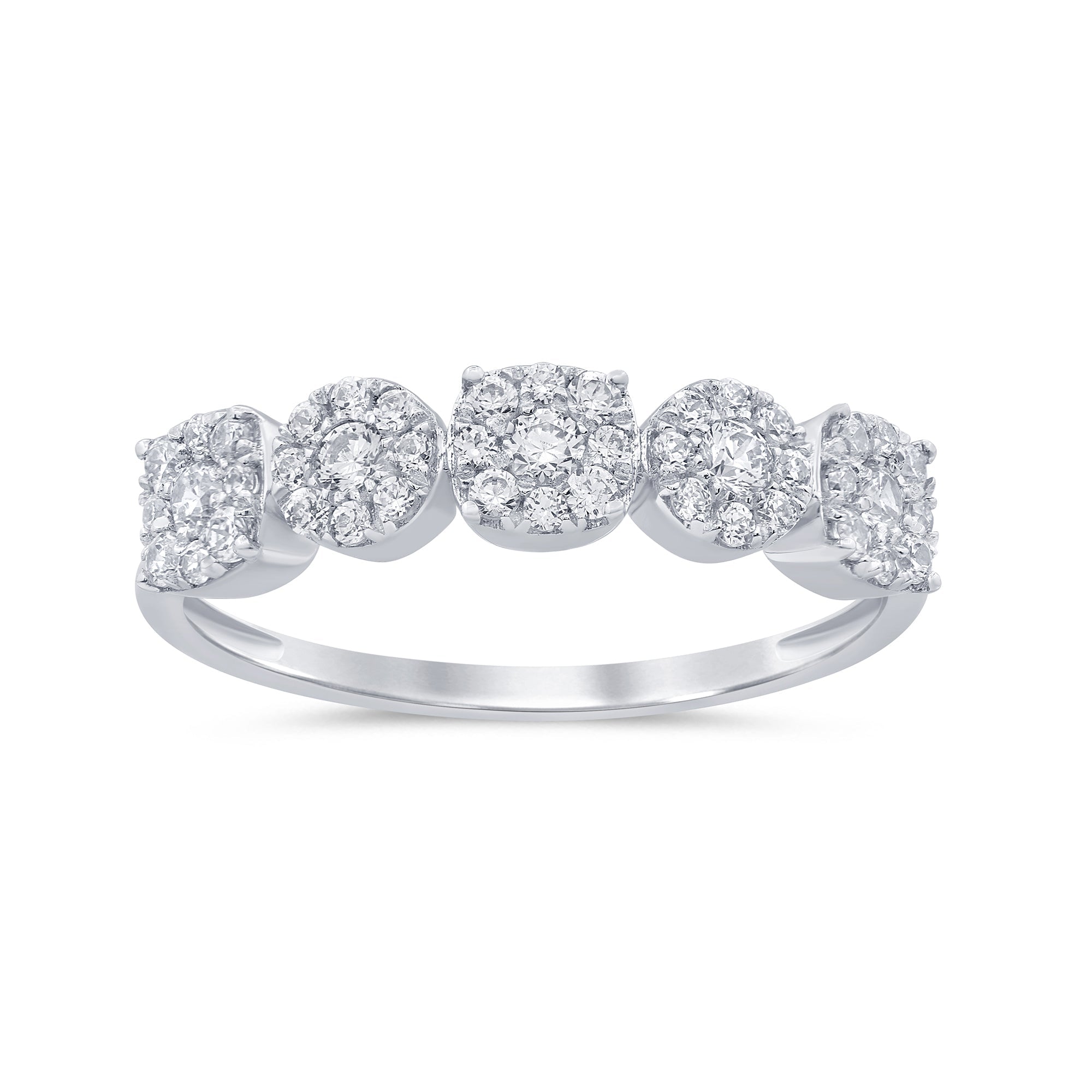 SPECIAL!.46ct G SI 14K White Gold Diamond Band Ring Size 6.5