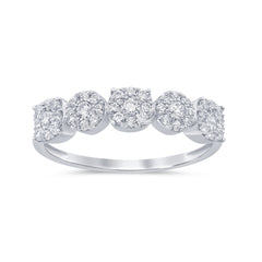 SPECIAL!.46ct G SI 14K White Gold Diamond Band Ring Size 6.5